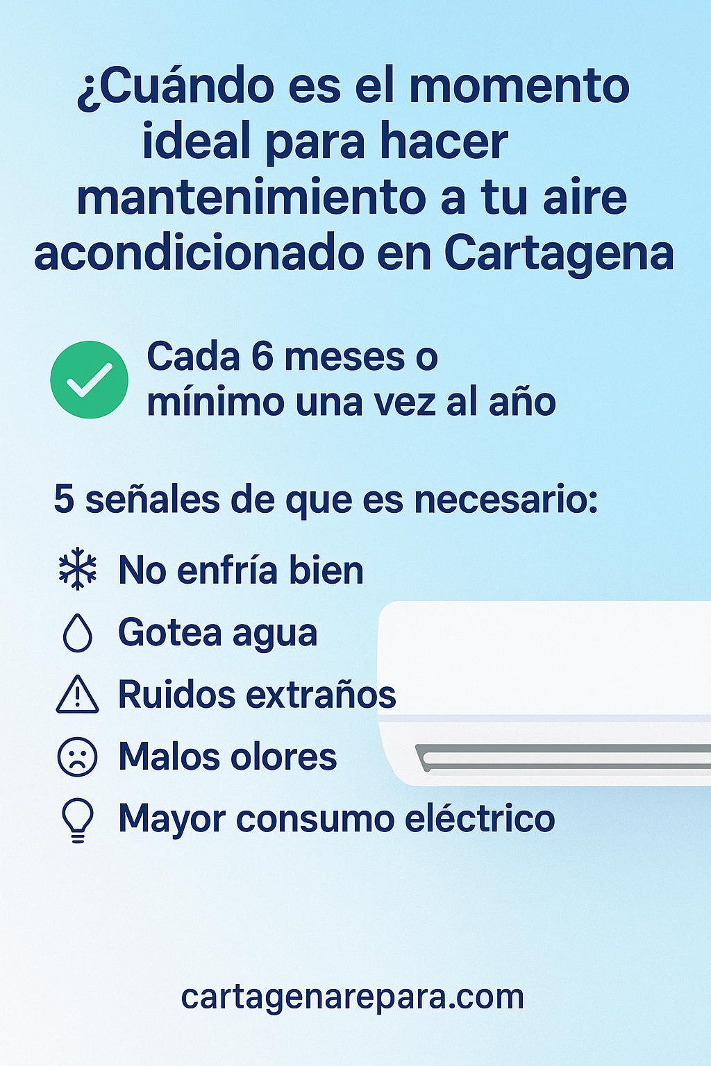 mantenimiento aire acondicionado Cartagena, revisión de aire acondicionado, técnicos en Cartagena